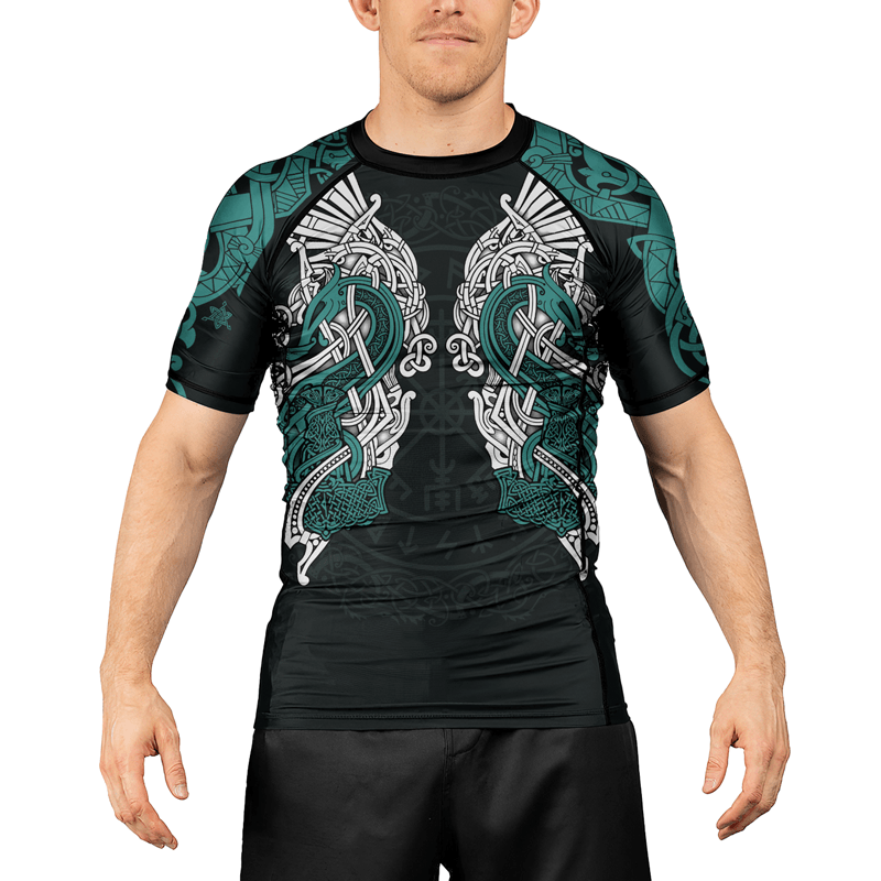 Rashninja Thor's Mighty Hammer Men's Short Sleeve Rash Guard