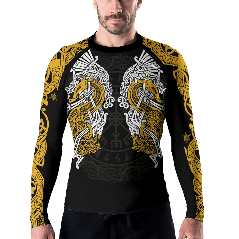 Rashninja Mjolnir's Might Men's Long Sleeve Rash Guard