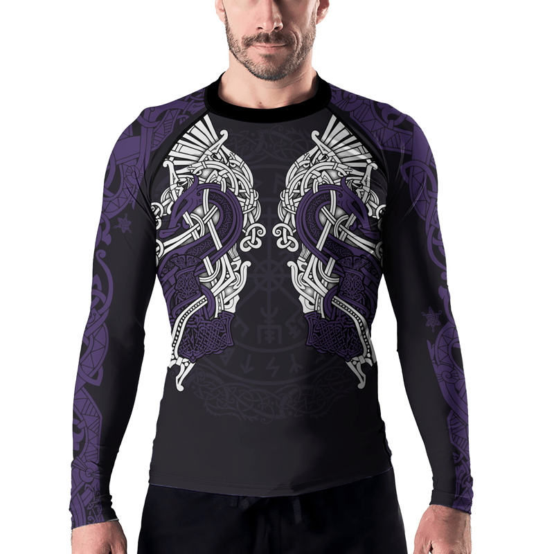 Rashninja Thor's Mighty Hammer Men's Long Sleeve Rash Guard