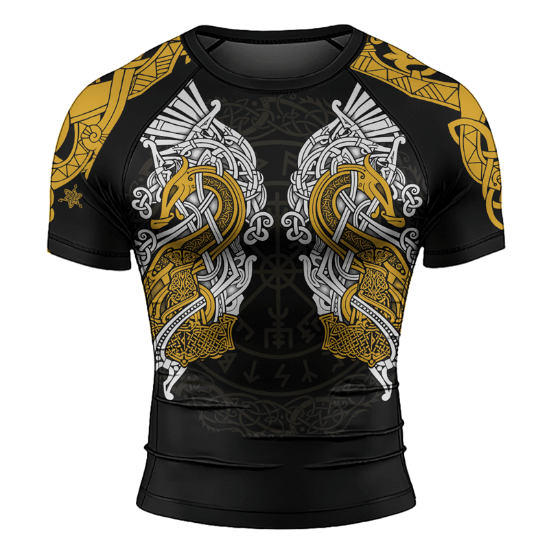 Rashninja Mjolnir's Might Men's Short Sleeve Rash Guard