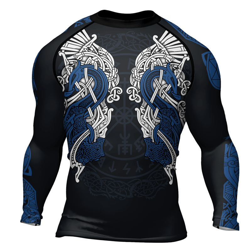 Rashninja Thor's Mighty Hammer Men's Long Sleeve Rash Guard
