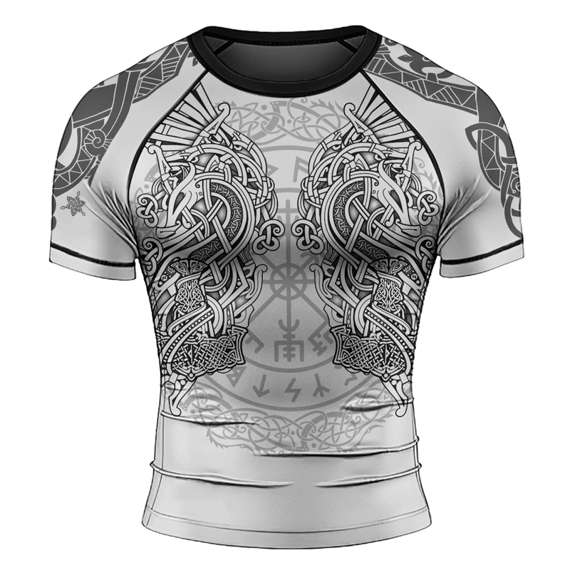 Rashninja Mjolnir's Might Men's Short Sleeve Rash Guard