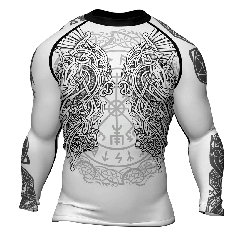 Rashninja Mjolnir's Might Men's Long Sleeve Rash Guard