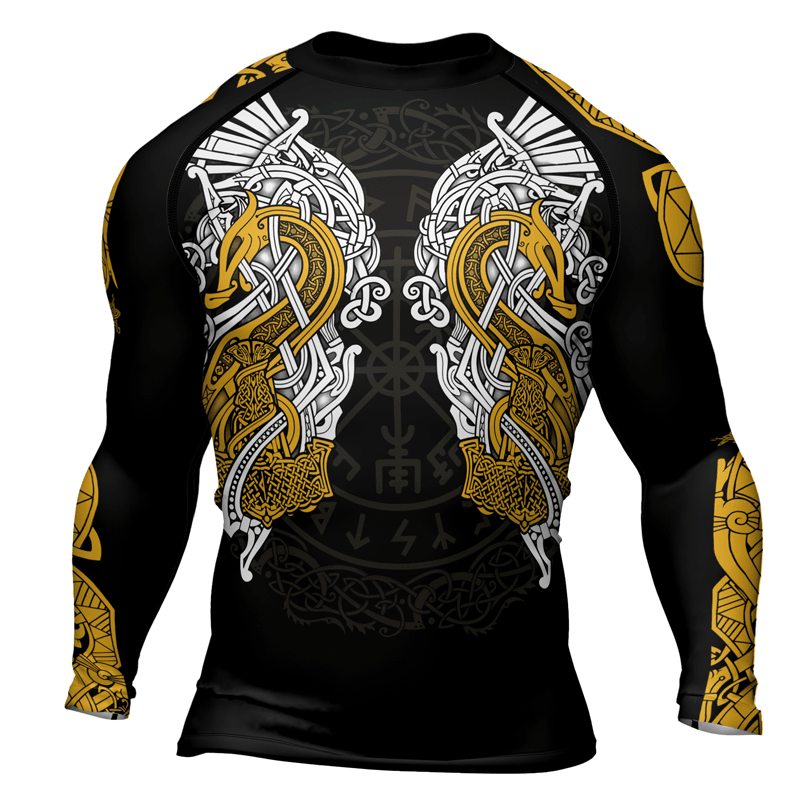 Rashninja Mjolnir's Might Men's Long Sleeve Rash Guard