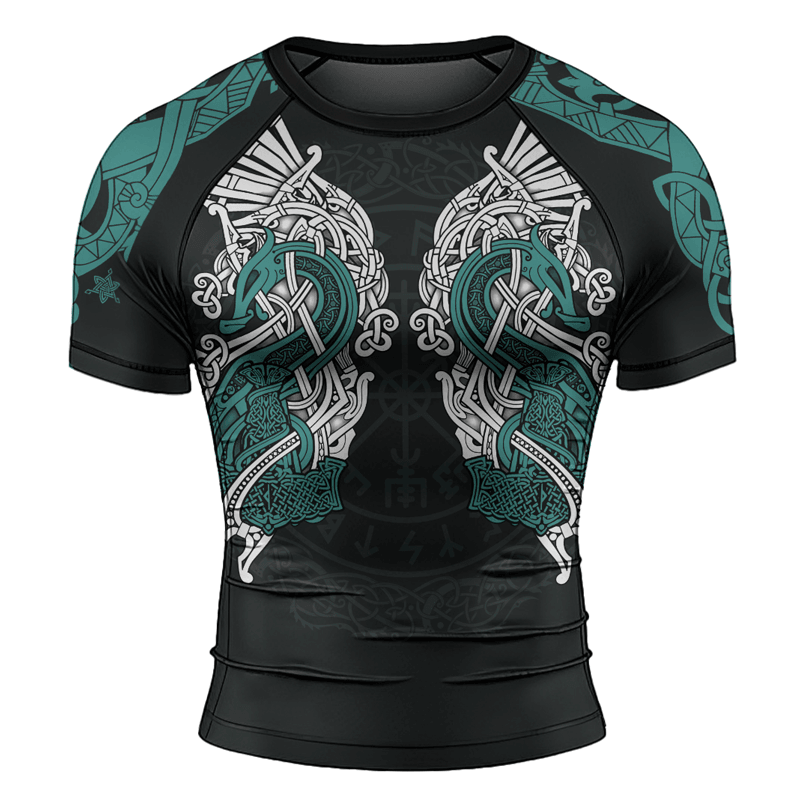 Rashninja Thor's Mighty Hammer Men's Short Sleeve Rash Guard