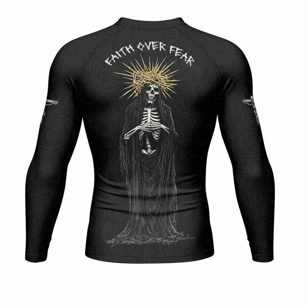 Faith Over Fear Dark Halo Rash Guard