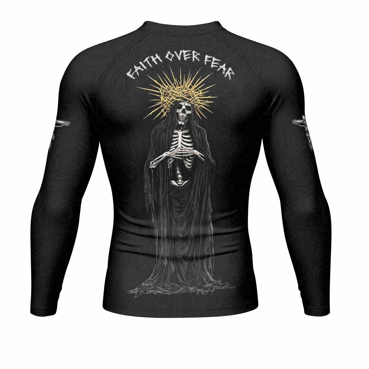 Faith Over Fear Dark Halo Rash Guard
