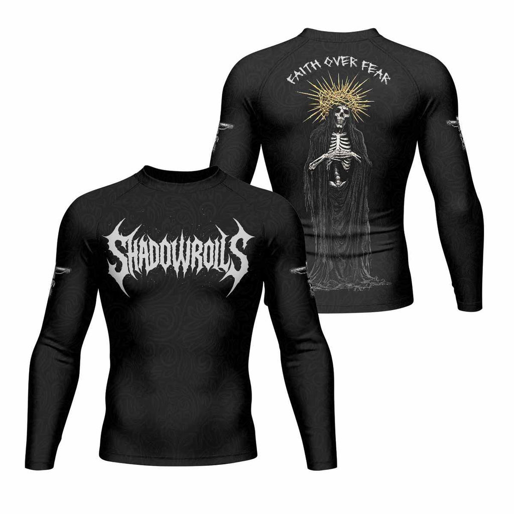 Faith Over Fear Dark Halo Rash Guard