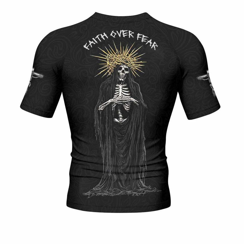 Faith Over Fear Dark Halo Rash Guard
