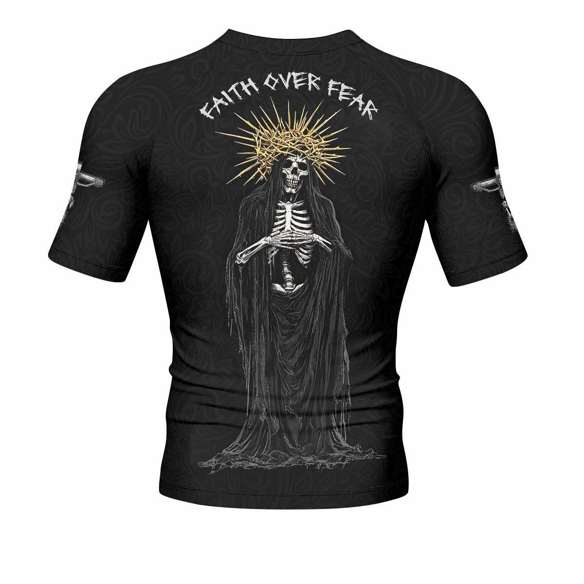 Faith Over Fear Dark Halo Rash Guard