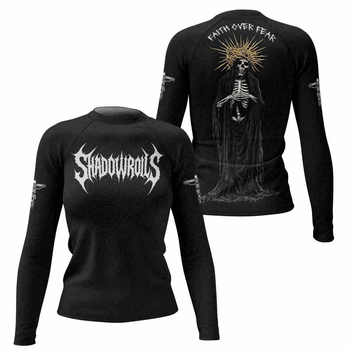 Faith Over Fear Dark Halo Rash Guard
