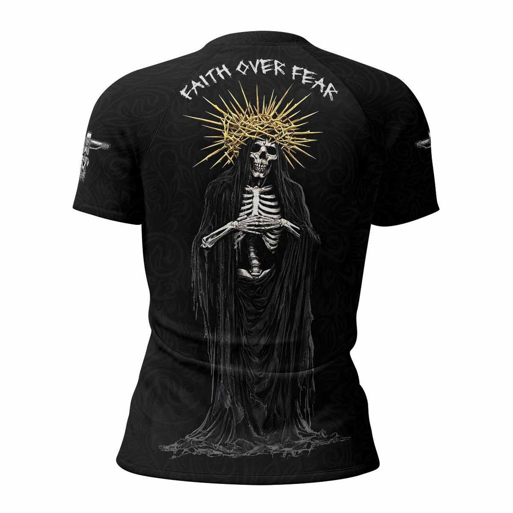 Faith Over Fear Dark Halo Rash Guard