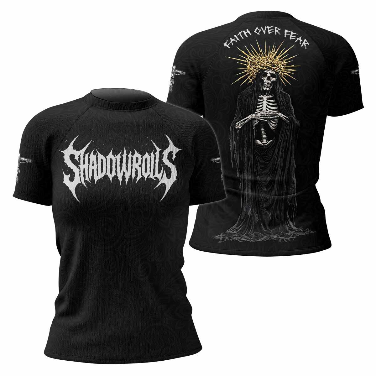 Faith Over Fear Dark Halo Rash Guard