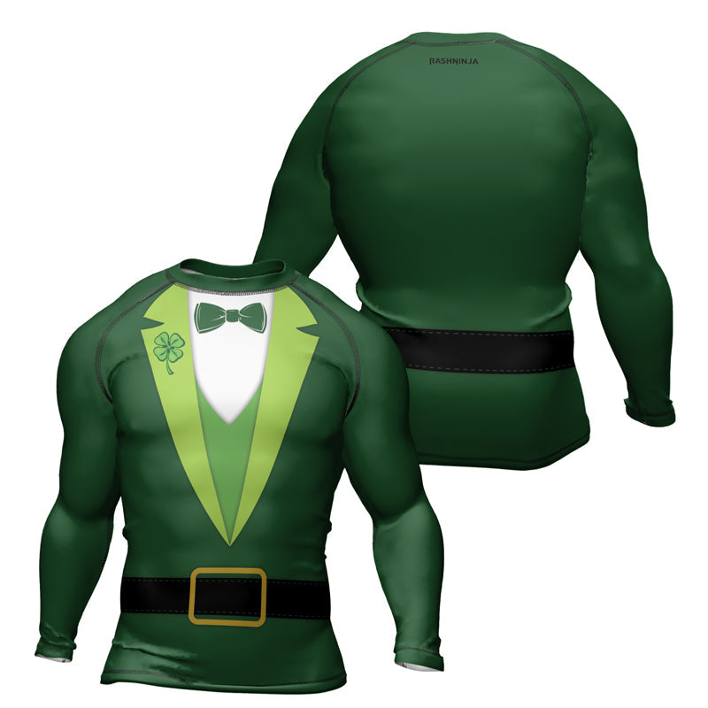 Rashninja Leprechaun Suit Men's Long Sleeve Rash Guard