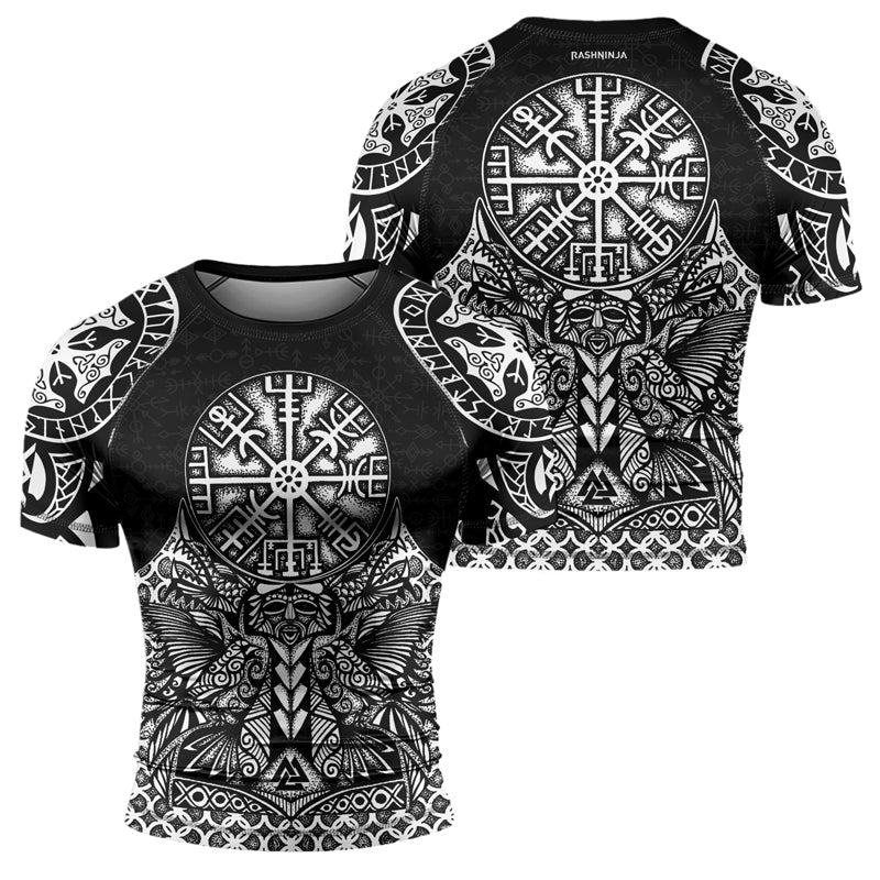 Rashninja Guidance of Odin Men's Short Sleeve Rash Guard