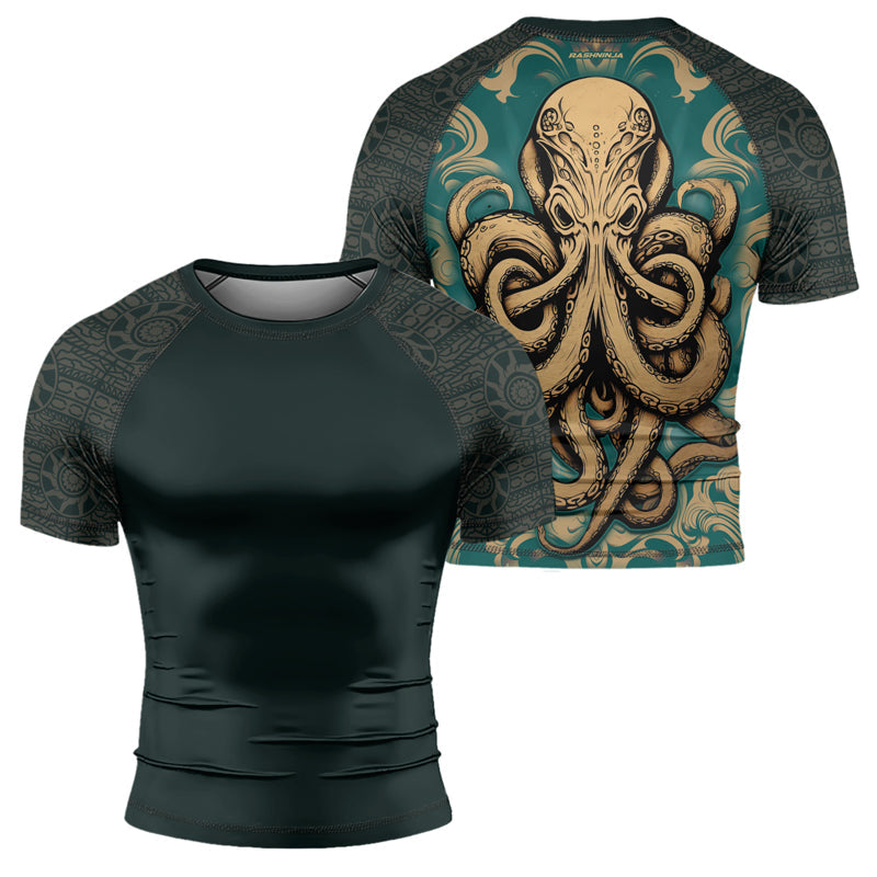 Rashninja Octopus Dominion Men's Short Sleeve Rash Guard