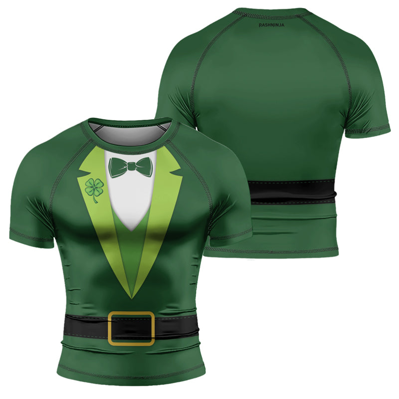 Rashninja Leprechaun Suit Men's Short Sleeve Rash Guard