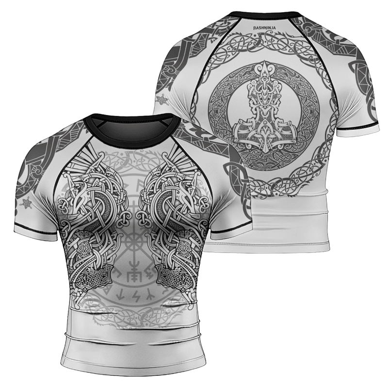Rashninja Mjolnir's Might Men's Short Sleeve Rash Guard