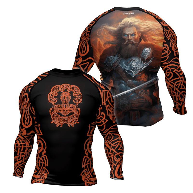 Rashninja Viking Valhalla Warrior Men's Long Sleeve Rash Guard