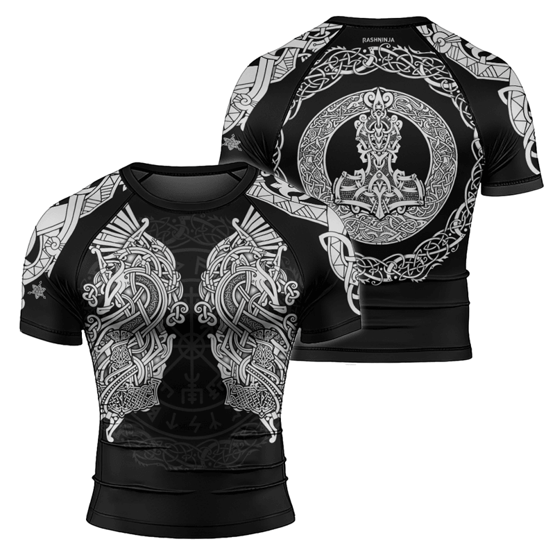 Rashninja Thor's Mighty Hammer Men's Short Sleeve Rash Guard