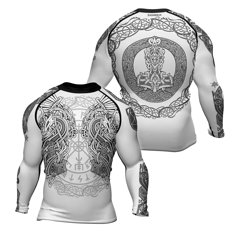Rashninja Mjolnir's Might Men's Long Sleeve Rash Guard