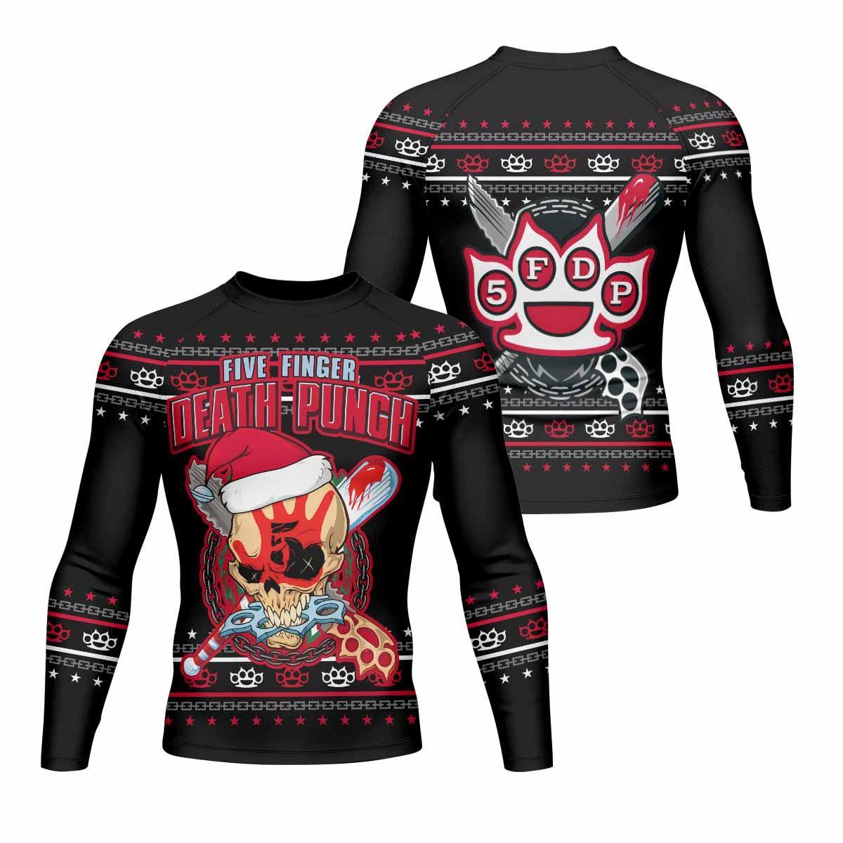 Five Finger Death Punch Christmas Rash Guard