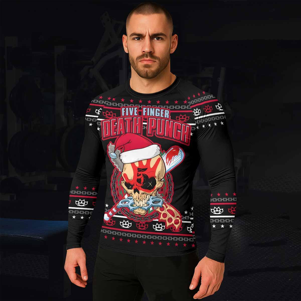 Five Finger Death Punch Christmas Rash Guard