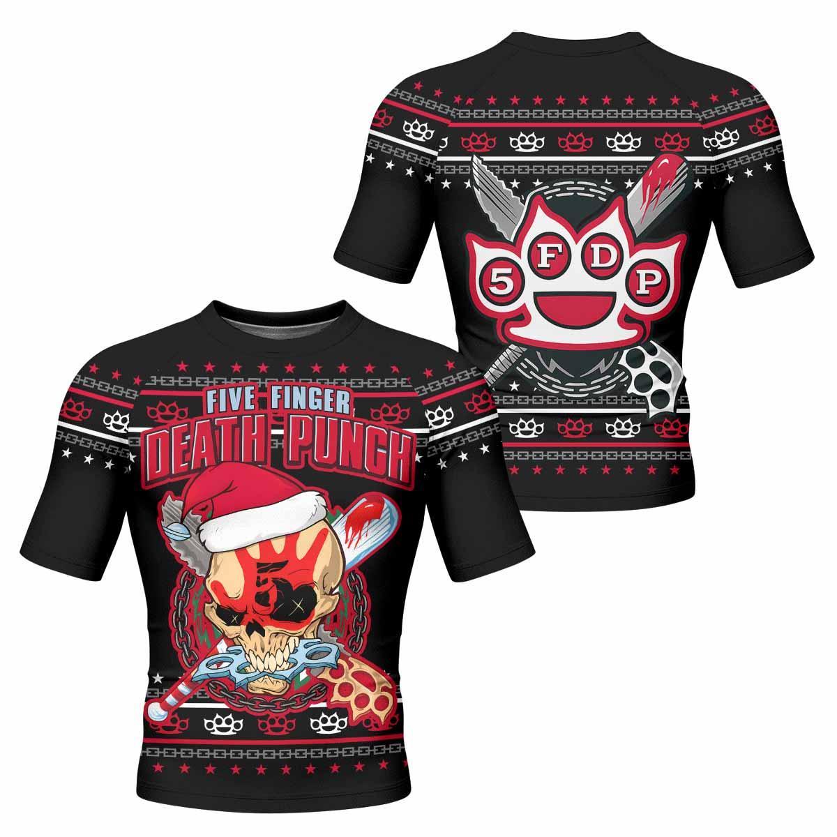 Five Finger Death Punch Christmas Rash Guard