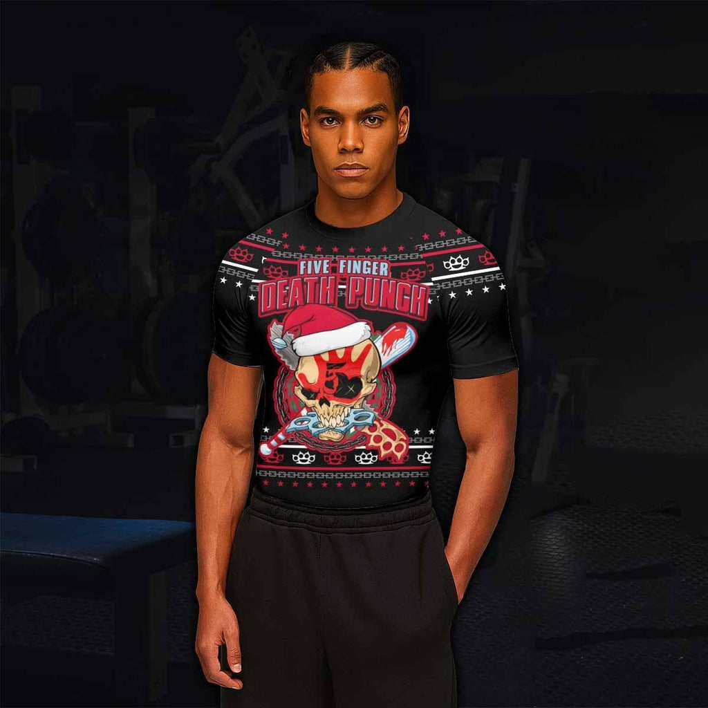 Five Finger Death Punch Christmas Rash Guard
