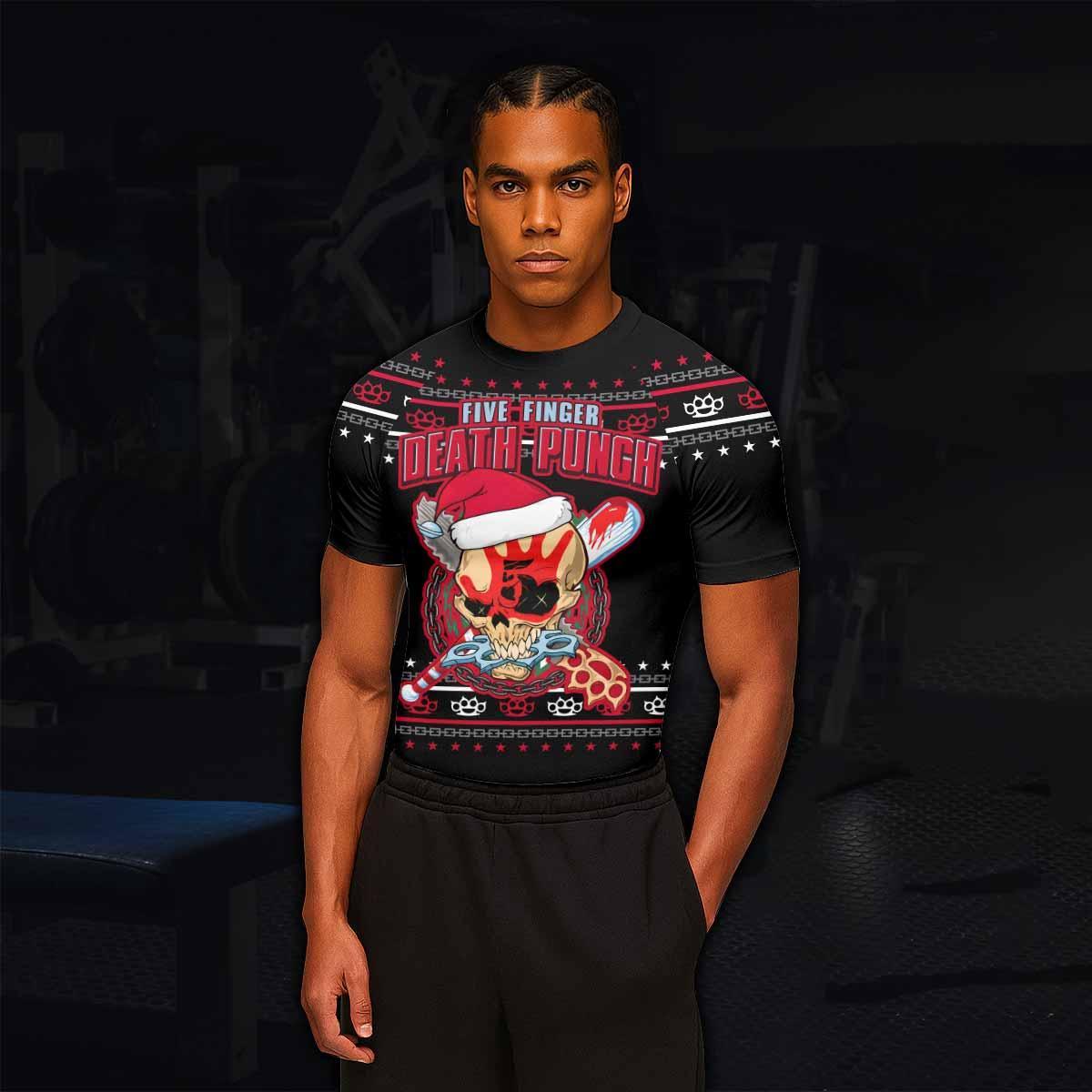 Five Finger Death Punch Christmas Rash Guard