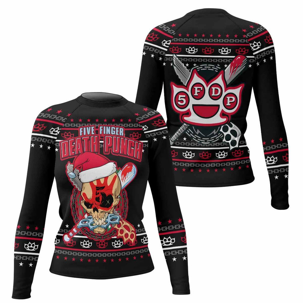 Five Finger Death Punch Christmas Rash Guard