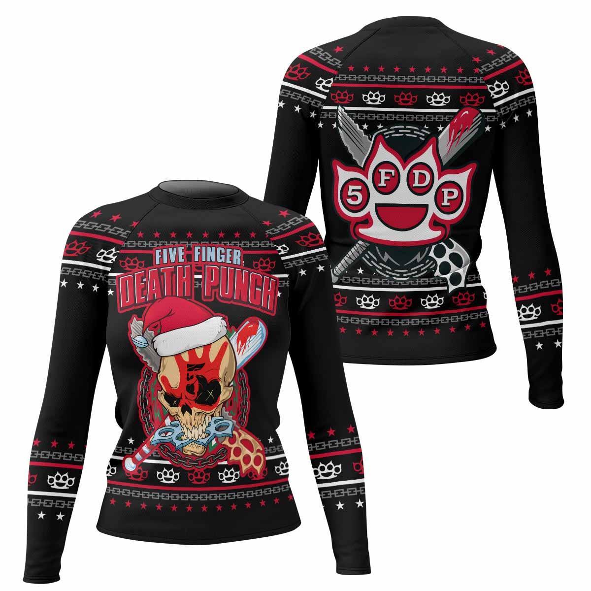 Five Finger Death Punch Christmas Rash Guard