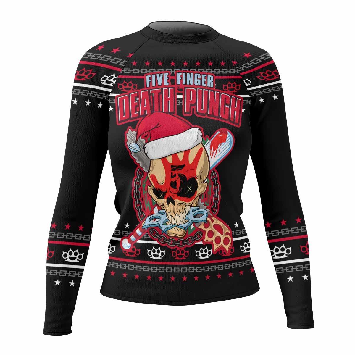 Five Finger Death Punch Christmas Rash Guard
