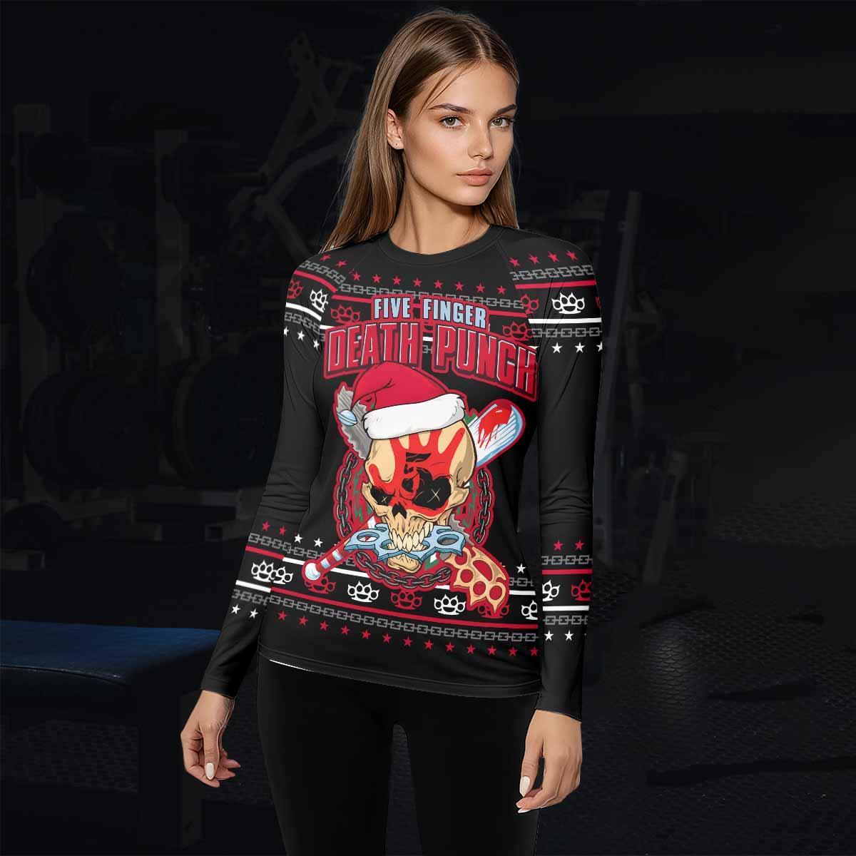 Five Finger Death Punch Christmas Rash Guard