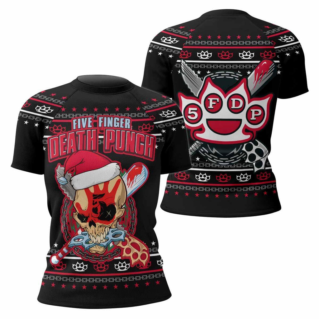 Five Finger Death Punch Christmas Rash Guard