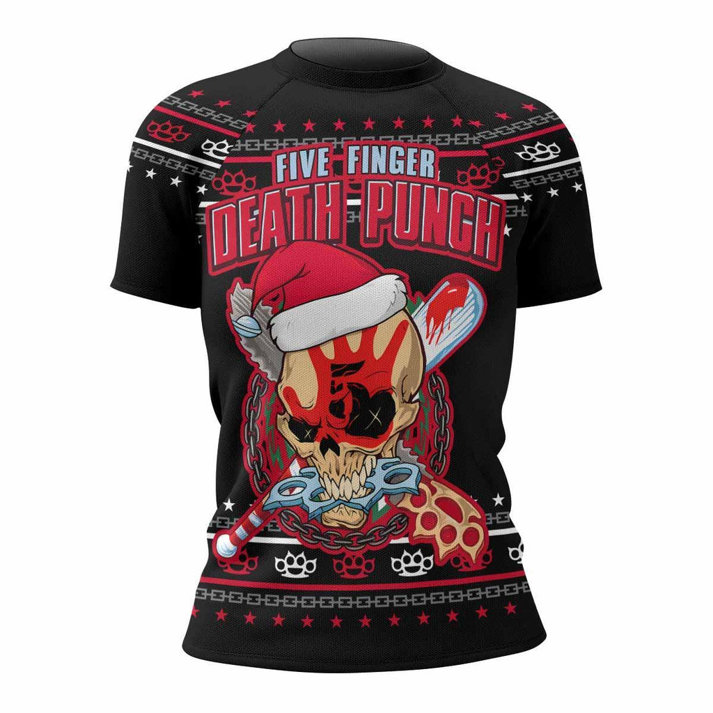 Five Finger Death Punch Christmas Rash Guard