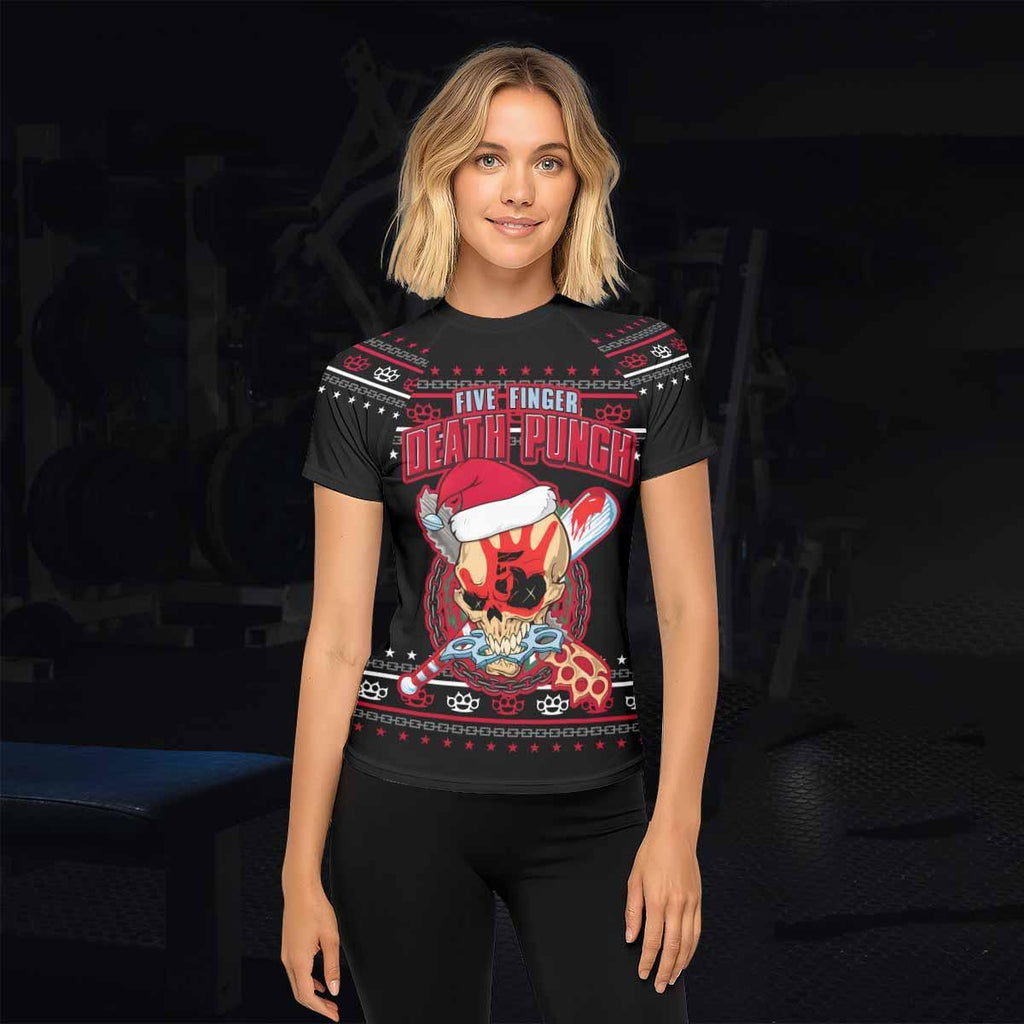 Five Finger Death Punch Christmas Rash Guard