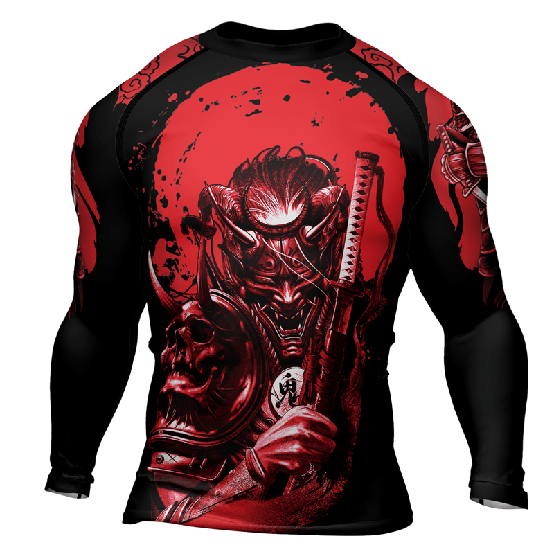 Rashninja Katana Master Samurai Swordplay Men's Long Sleeve Rash Guard