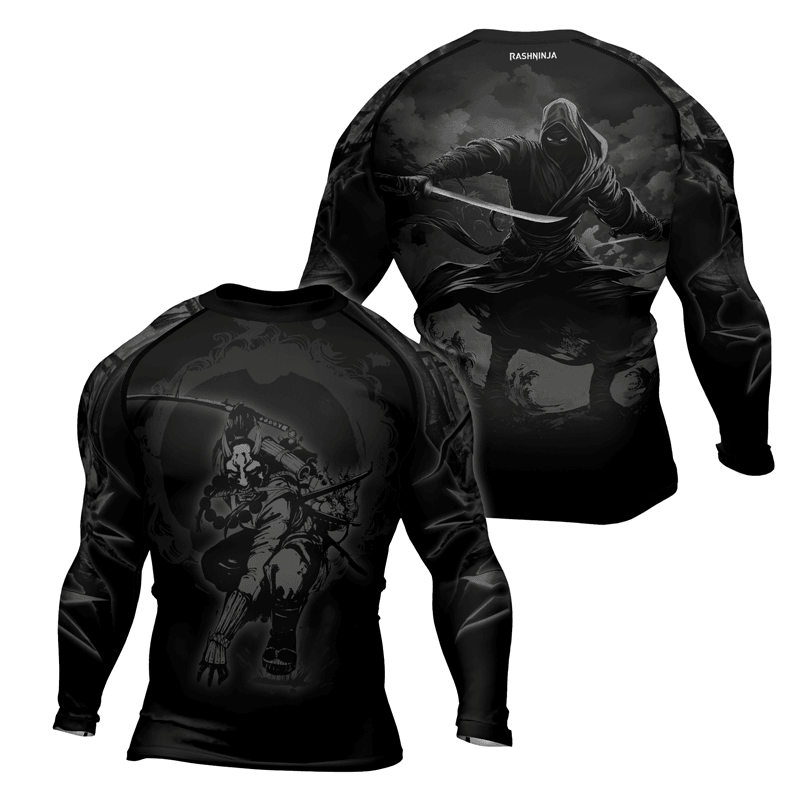 Rashninja Warrior's Whispers Men's Long Sleeve Rash Guard