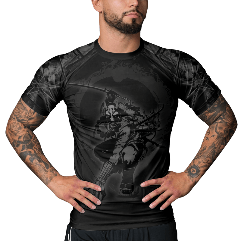 Rashninja Warrior's Whispers Men's Short Sleeve Rash Guard
