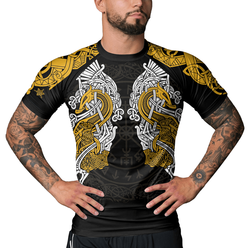 Rashninja Mjolnir's Might Men's Short Sleeve Rash Guard