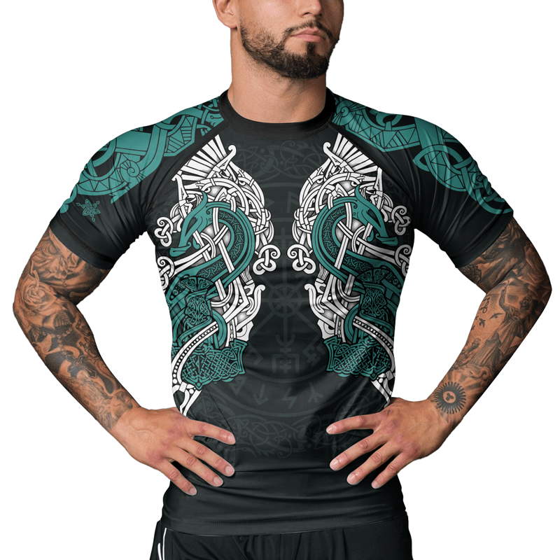 Rashninja Thor's Mighty Hammer Men's Short Sleeve Rash Guard