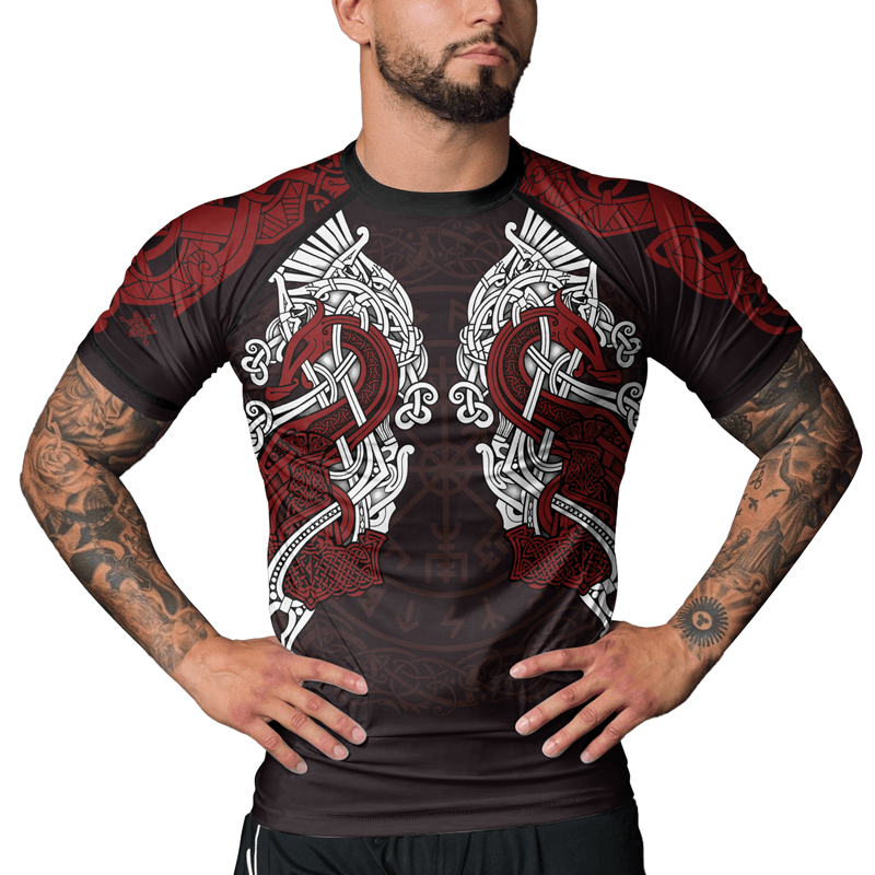 Rashninja Mjolnir's Might Men's Short Sleeve Rash Guard