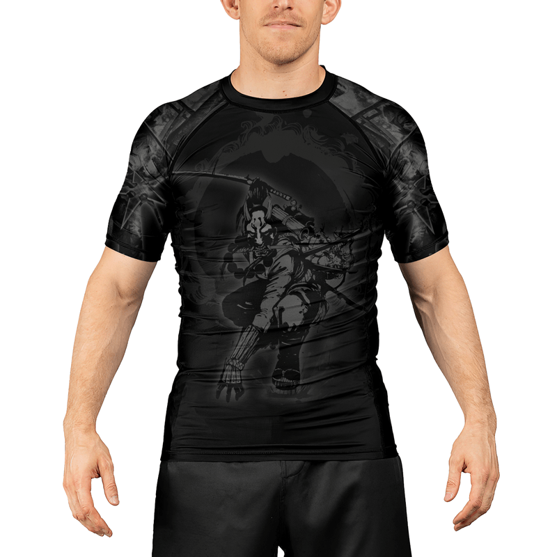 Rashninja Warrior's Whispers Men's Short Sleeve Rash Guard