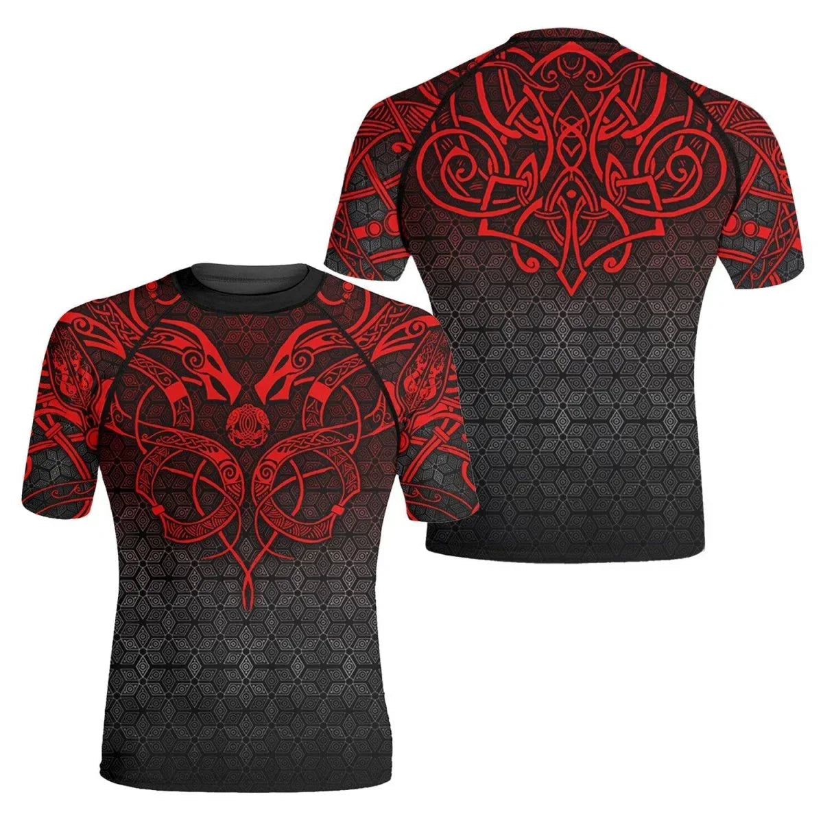 Viking Fenrir Rune 2 High Quality Men's Short Sleeve Rash Guard