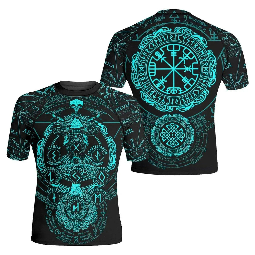 Viking Valhalla Logo Short Sleeve Rash Guard