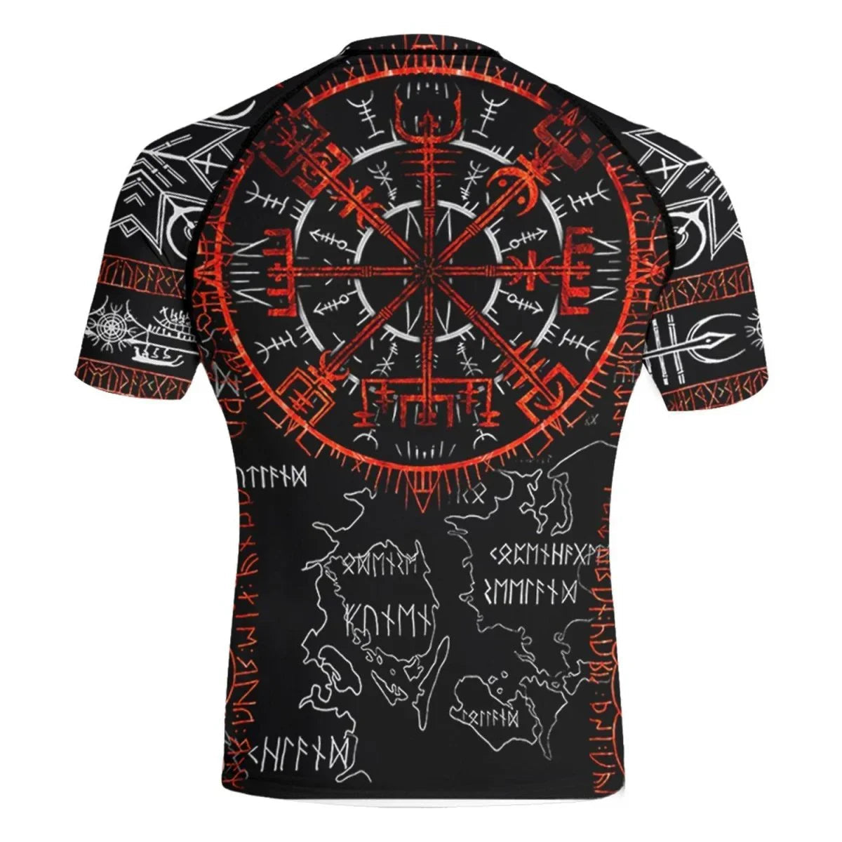 Sol Rune Viking Compass Men's Short Sleeve Rash Guard