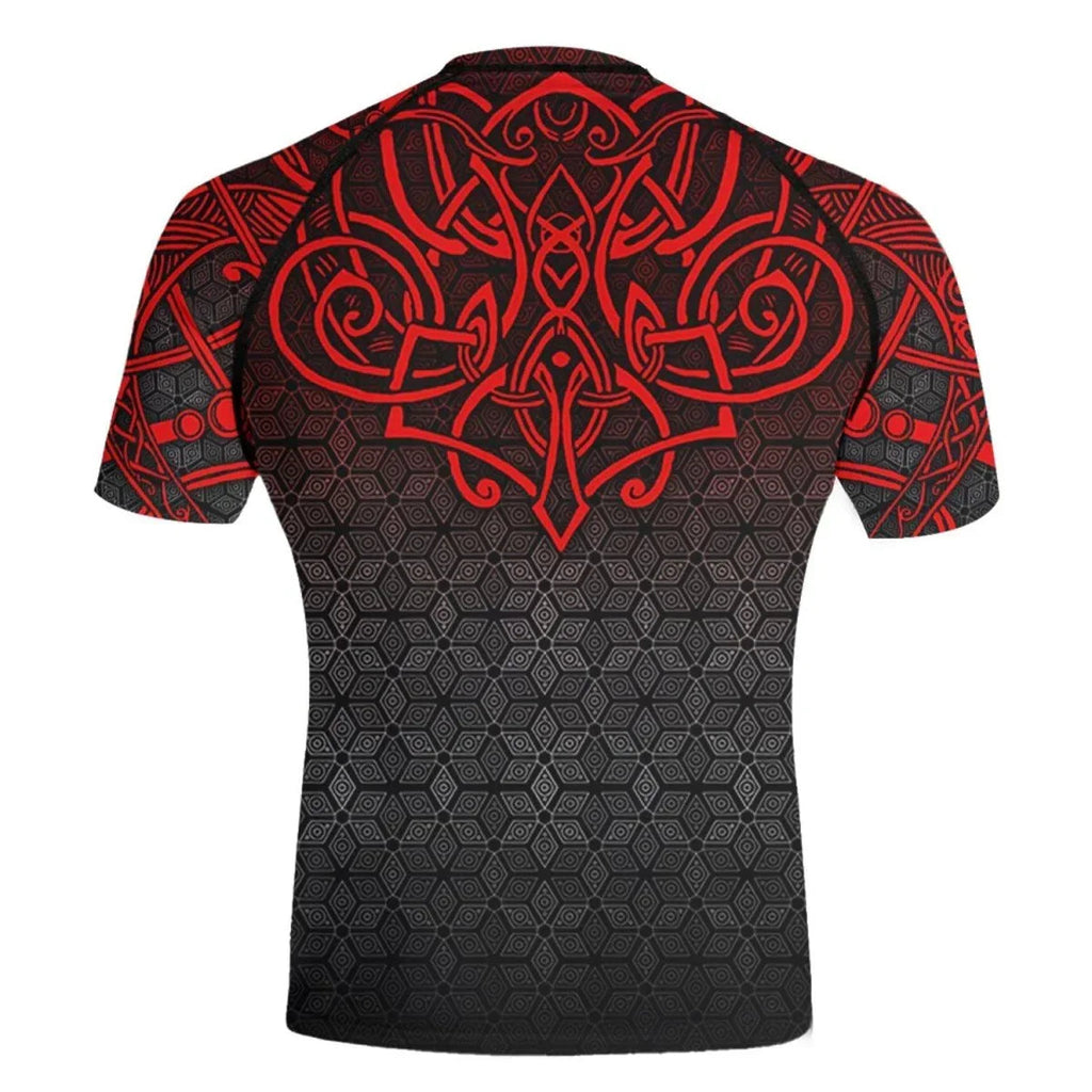 Viking Fenrir Rune 2 High Quality Men's Short Sleeve Rash Guard
