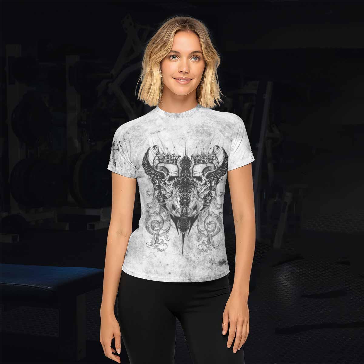 Gothic Angel Cross Rash Guard