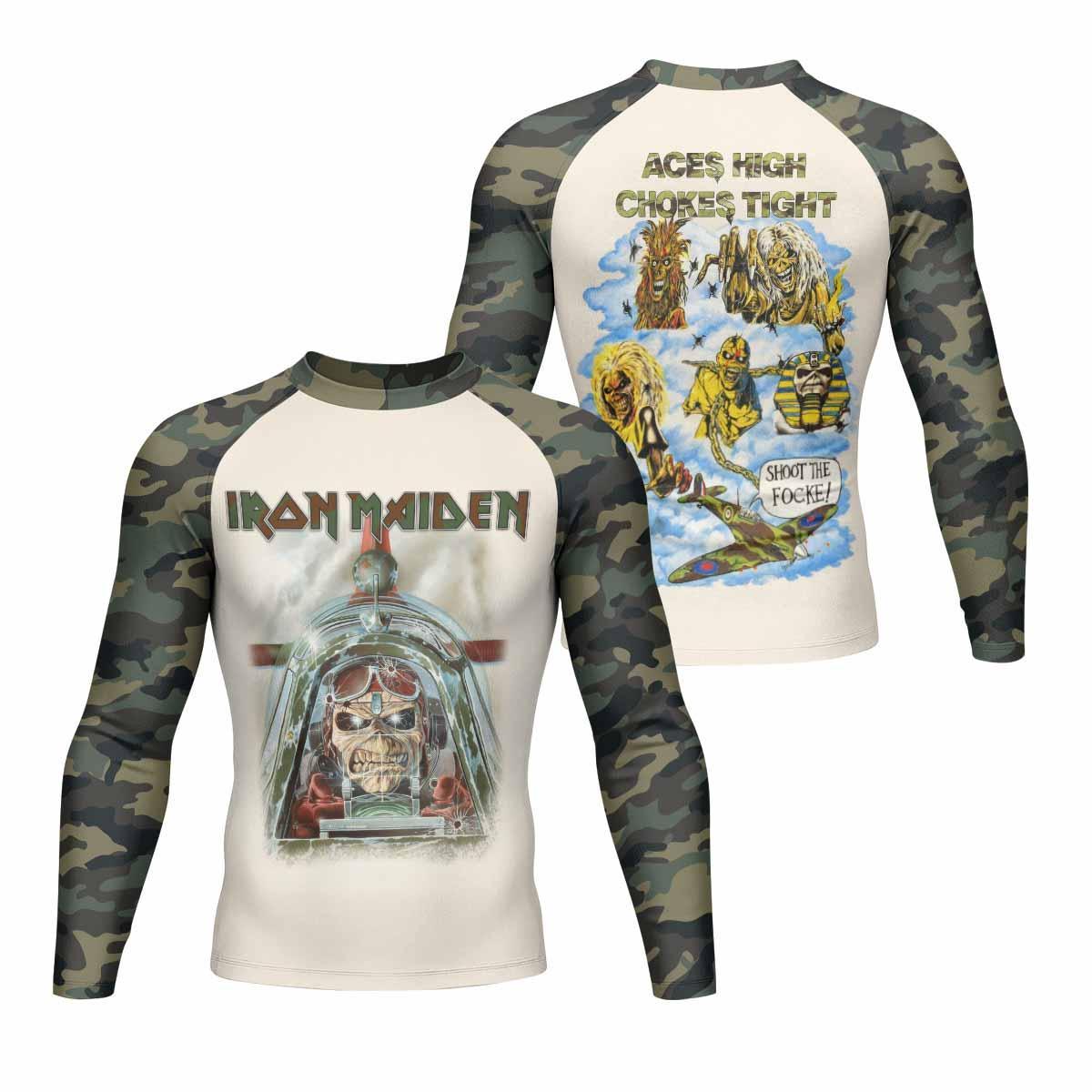 Iron Maiden Aces High Chokes Tight Rash Guard